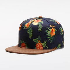 Trendy flat brimmed snapback hatssummer mesh breathable sunshade adjustable