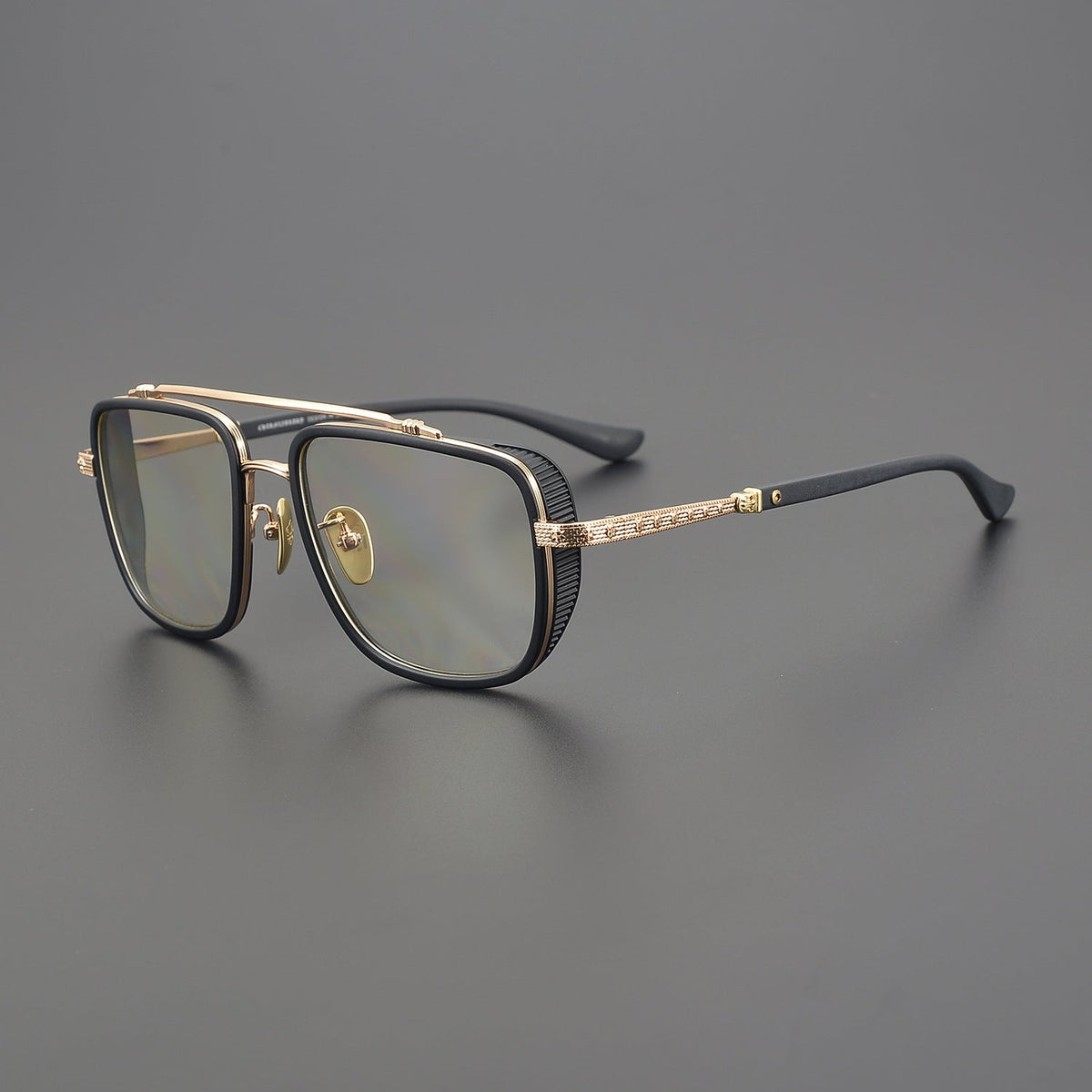 CHH Chrome Hearts Glasses Double Beam Big Face Titanium Frame Myopia Glasses Frame