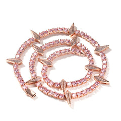 Jewelry Hip Hop Rap Panther Necklace Zircon Spectrum Night light