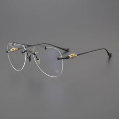 CHH Chrome Hearts Glasses Versatile Frameless Double Beam Ultra Light Toad Myopia Glasses Frame