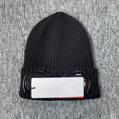 Ribbed CP glasses autumn and winter knitted hats for men and women outdoor warmth
