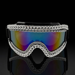 Trendy punk glasses metal chain