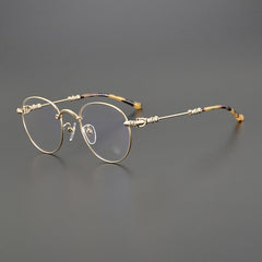 CHH Chrome Hearts Glasses Versatile Literary Retro Round Frame Plain Myopia Glasses Frame
