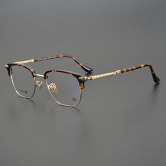 CHH Chrome Hearts Glasses Pure Titanium Vintage Fashion Half Frame Myopia Glasses Frame