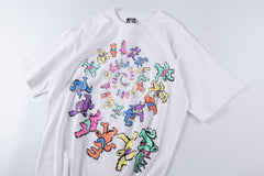 Hellstar T Shirt Bear Print High-quality pure cotton high-street clothing