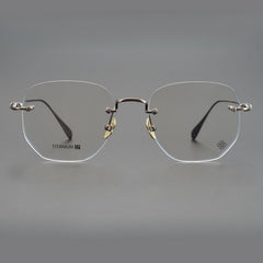 CHH Chrome Hearts Glasses Ultra-light pure titanium high-end rimless glasses frame