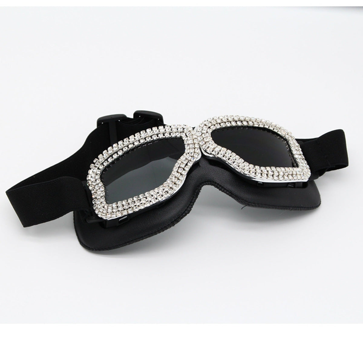 Trendy punk glasses diamond retro windproof and dustproof