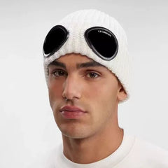 Ribbed CP glasses autumn and winter knitted hats for men and women outdoor warmth