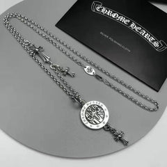 CHH Chrome heart Cross Necklace Vintage Male Female Angel Sword Cross Pendant