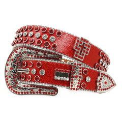 Hip-hop punk rhinestone belt flash diamond wide belt