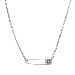CHH Chrome heart Cross Necklace Cross Pin Vintage Minimalist Collarbone Chain
