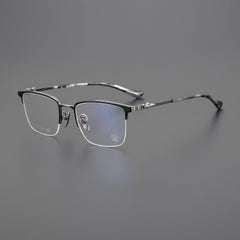 CHH Chrome Hearts Glasses Pure Titanium Glasses Myopia Glasses Frame Ultra Light Business Half Frame