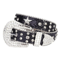 Hip-hop punk rhinestone belt kidsy2k five-pointed star decoration