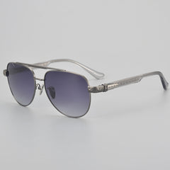 Chrome Hearts Sunglasses Simple Light Titanium Double Beam Retro Sunglasses