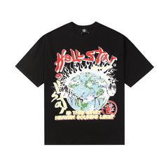 Hellstar T-Shirt Summer Top Short Sleeve High-quality pure cotton high-street clothing