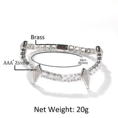 Bracelet Black Panther Bracelet with Diamonds Hip Hop Ins Copper Spectrum St. Valentine's