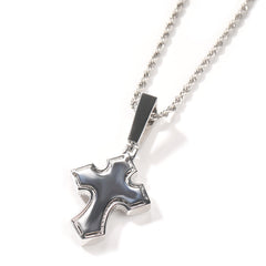 Jewelry Ladder Zircon Cross Pendant Hip Hop Necklace Crosses Spectrum