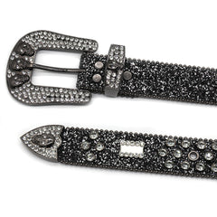 Hip-hop punk rhinestone belt skull punk style