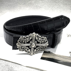 CHH Chrome Hearts Belt CH Crocodile Cross