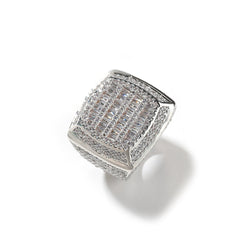 Rings Vintage Square Diamond Set Hip Hop Finger Ring Spectrum Royalty
