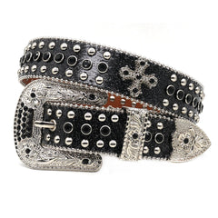 Hip-hop punk rhinestone belt punk style