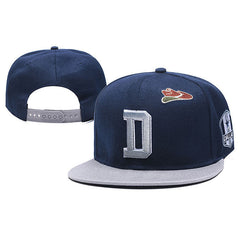 Trendy flat brimmed snapback hatsletter sunshade