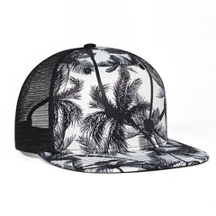 Trendy flat brimmed snapback hatsmesh wide brim sun shade