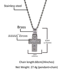Jewelry Diamond Cross Hip Hop Necklace Crosses Spectrum