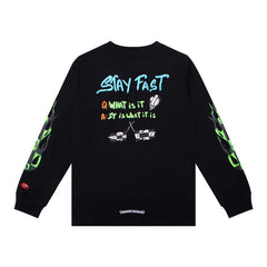 CHH  Heart Long Sleeve Shirt Unisex Fashion Loose Long Sleeve Shirt