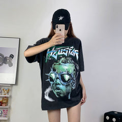 Hellstar  T Shirt Casual Loose High-quality pure cotton high-street clothing