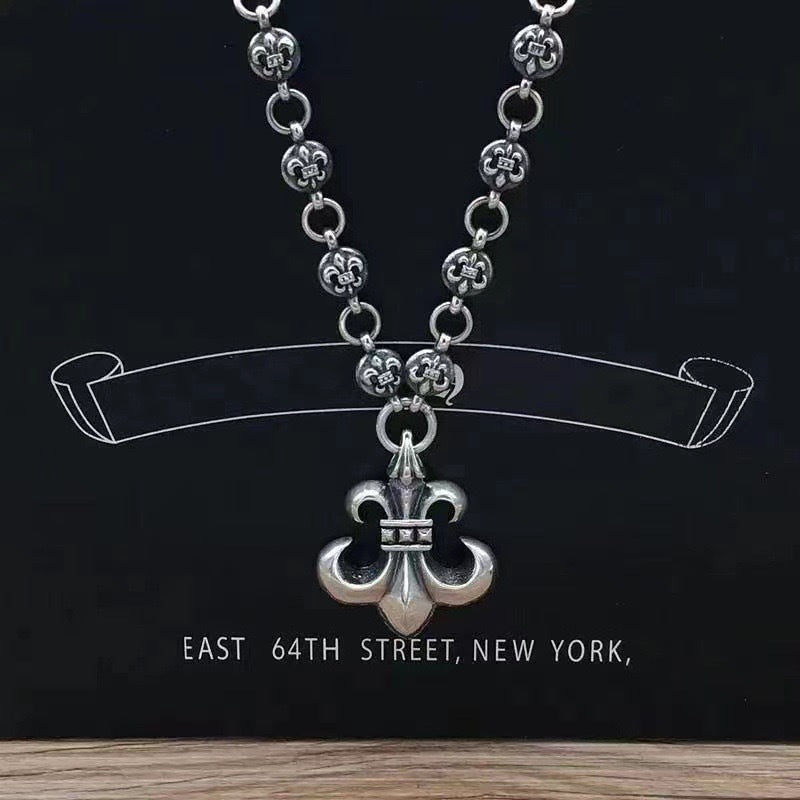 CHH Chrome heart Cross Necklace Vintage Cross Chain for Men and Women