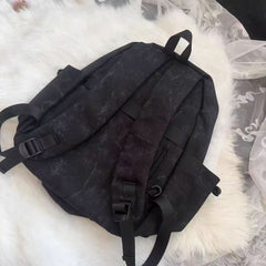 Cross-pattern bag Chrome fashion hottie cross punk subculture large capacity backpack