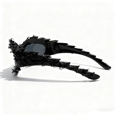 Trendy punk glasses asymmetrical dark cat eyes