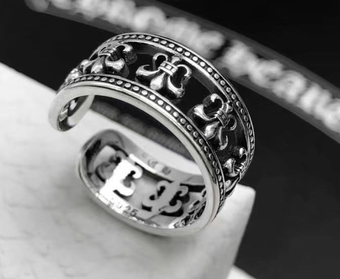 CHH Chrome heart Cross Ring Men's and Women's Fashion High Street