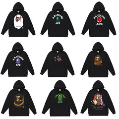 Bathing Ape Bape Hoodie Autumn/Winter Letter Print Loose Hoodie Pullover Ape Sweater