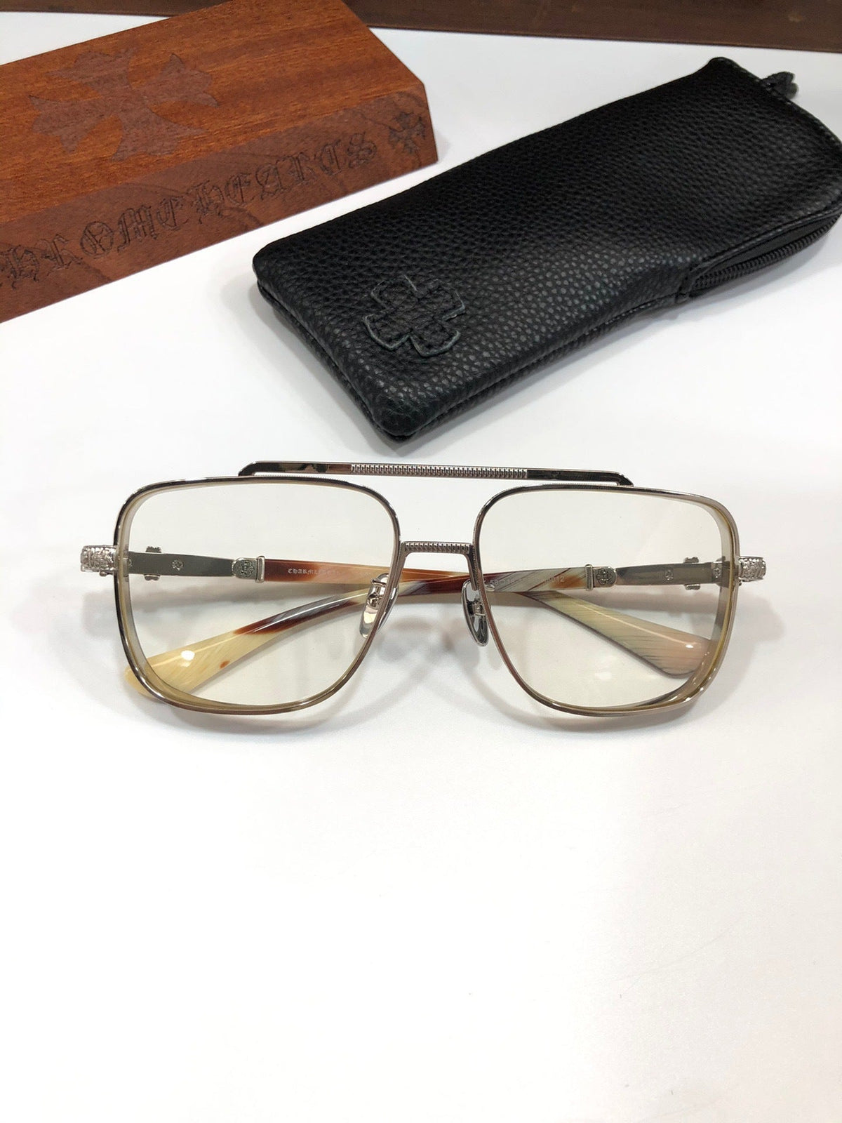 CHH Chrome Hearts Glasses Light Luxury Large Frame Titanium Frame