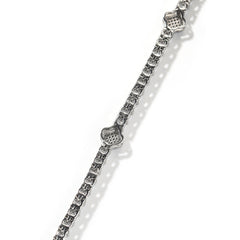 Bracelet Copper Zircon Diamond Clover Tennis Chain Light Luxury Spectrum St. Valentine's