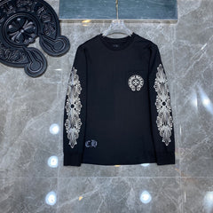 CHH  Heart Long Sleeve Shirt Unisex Fashion Loose Long Sleeve Shirt