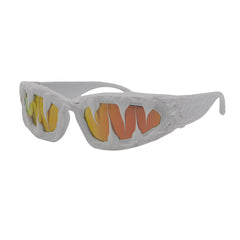 Trendy punk glasses shark teeth
