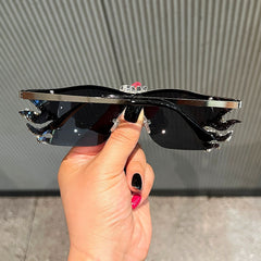 Trendy punk glasses y2k flame sunglasses