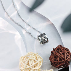 CHH Chrome heart Cross Necklace Thai Silver Circle Cross Pendant for Men and Women