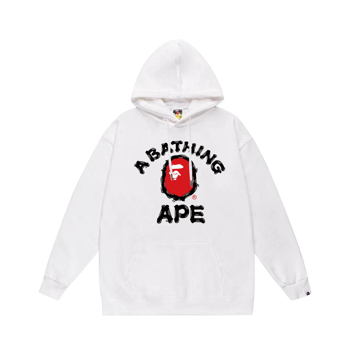 Bathing Ape Bape Hoodie Autumn/Winter Letter Print Loose Hoodie Pullover Ape Sweater