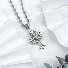 CHH Chrome heart Cross Necklace Cross Pendant Versatile for Men and Women