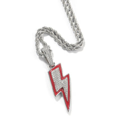 Jewelry Hip Hop Necklace Fashion Enamel Lightning Lightning Spectrum St. Valentine's