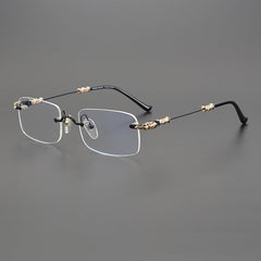 CHH Chrome Hearts Glasses Japanese Sven Versatile Handmade Frameless Retro Pure Titanium Square Glasses Frame