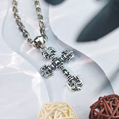 CHH Chrome heart Cross Necklace Men's and Women's Sterling Silver Vintage Large Pendant
