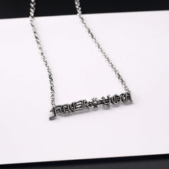 CHH Chrome heart Cross Necklace Vintage Male and Female Collarbone Chains