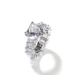 Rings ins Wind Heart Ring Gold Copper Zircon Spectrum St. Valentine's