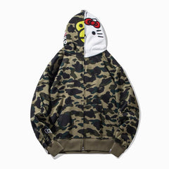 Bathing Ape Bape Hoodie Hello Kitty Camouflage Sweater Men