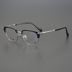 CHH Chrome Hearts Glasses Pure Titanium Vintage Fashion Half Frame Myopia Glasses Frame